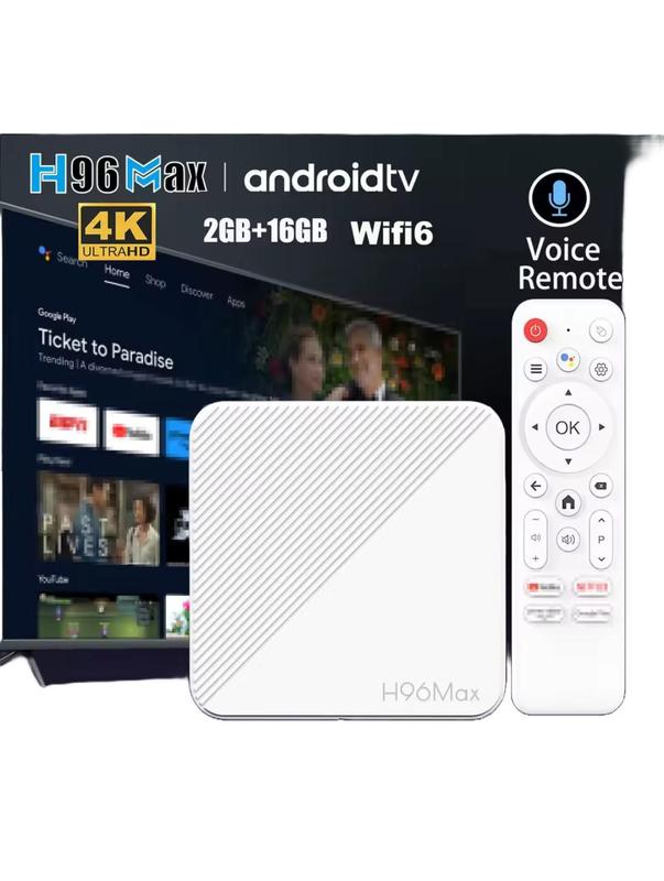TV Box H 96 Android 14 WiFi6 Dual wifi Google Voice streaming